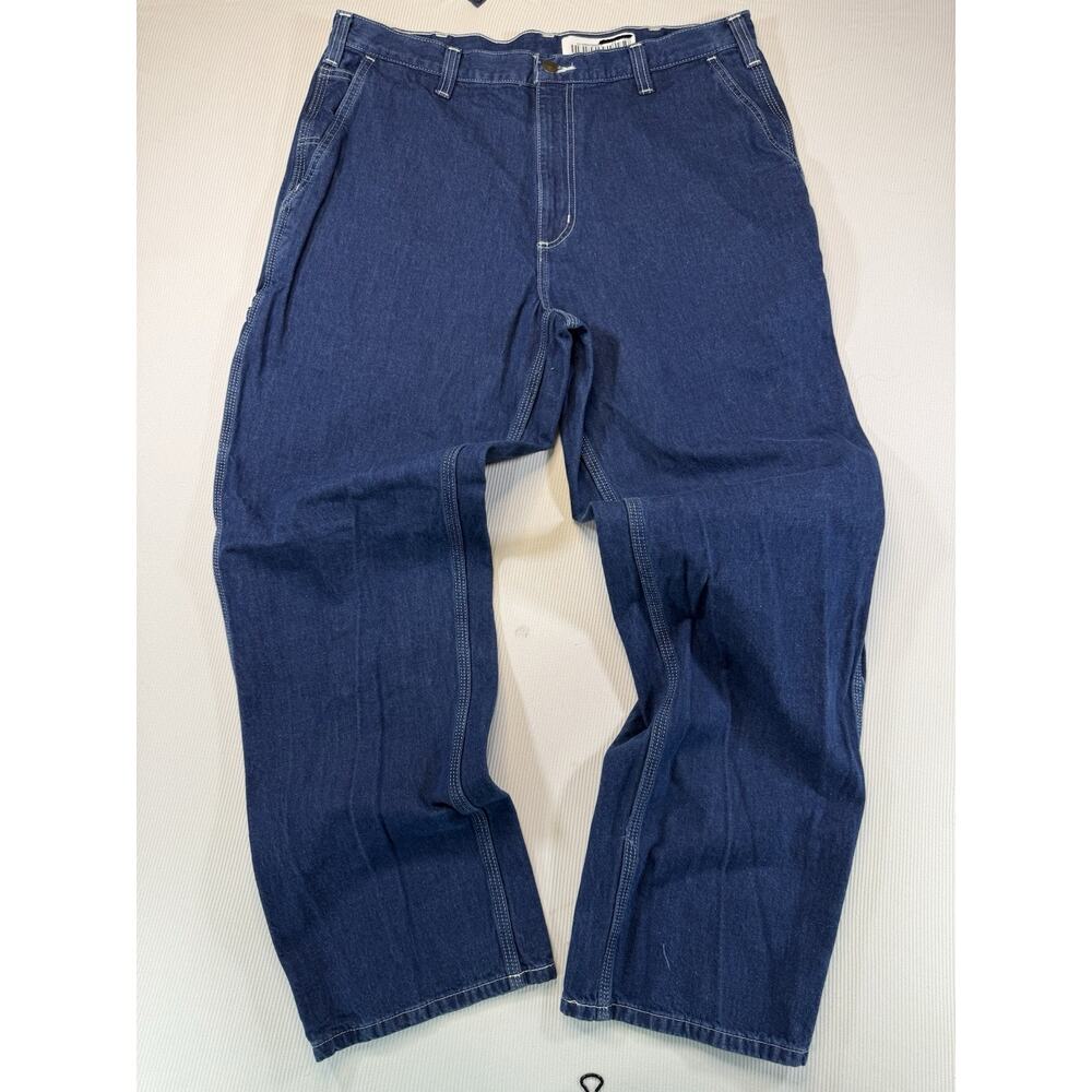 Carhartt Dungaree Fit Carpenter Jeans Mens 36x32 Dark Wash Workwear